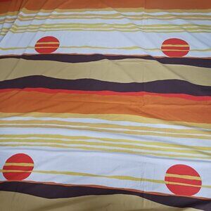 Vintage 70s Burlington House Vintage Desert Sun Sunset King Flat Sheet
